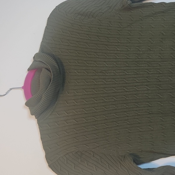 Talbots Olive Cowl Neck Sweater - Picture 3 of 10